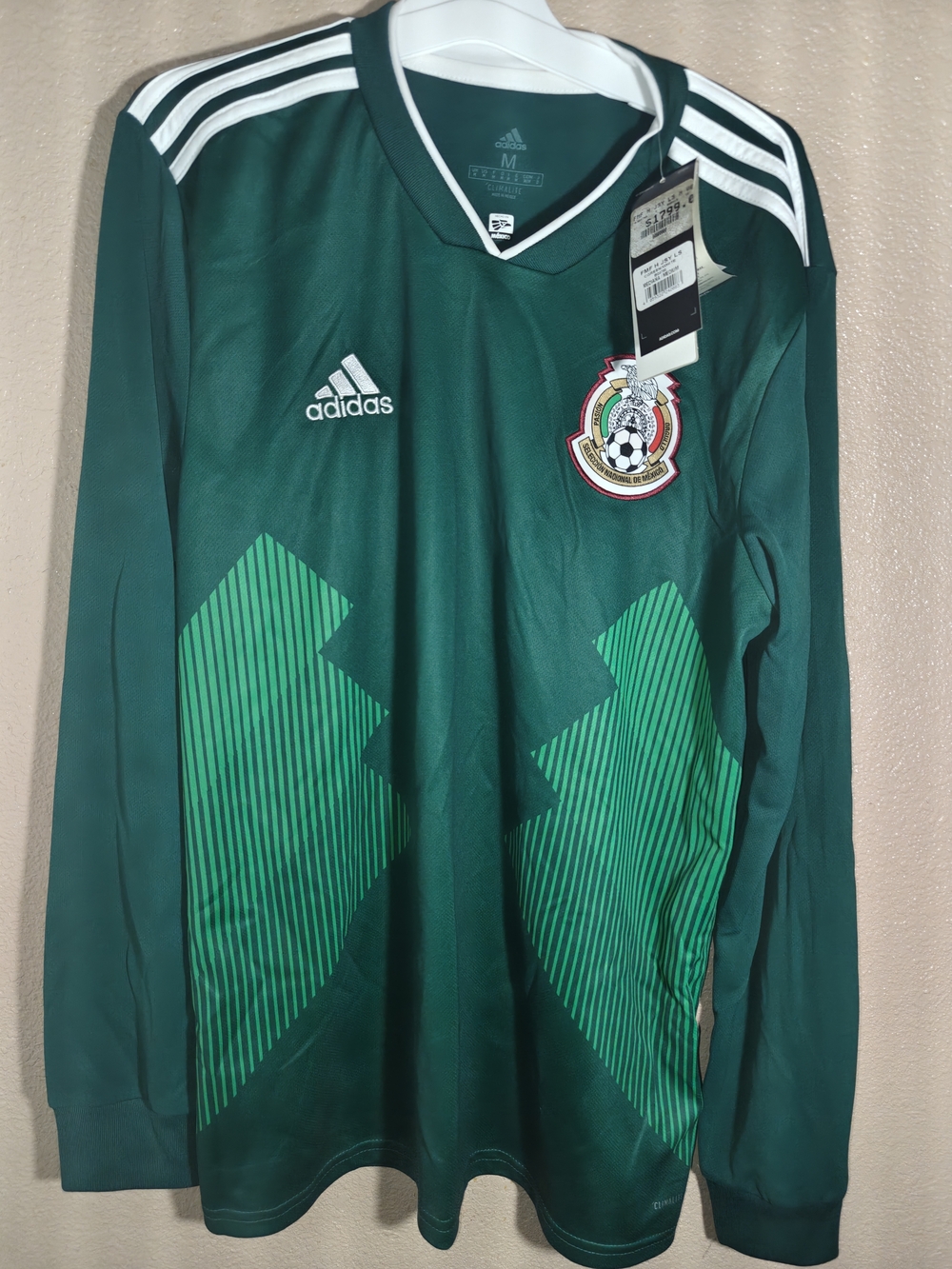 Adidas Mexico Green Long Sleeve Soccer Jersey
